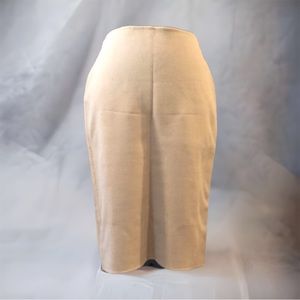 ST. JOHN WOOL PENCIL SKIRT TAN SIZE 2